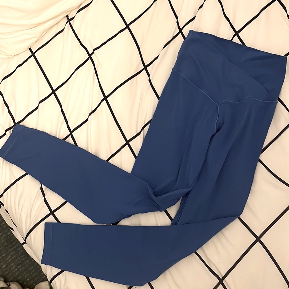 Bright blue aerie crossover leggings (small)
